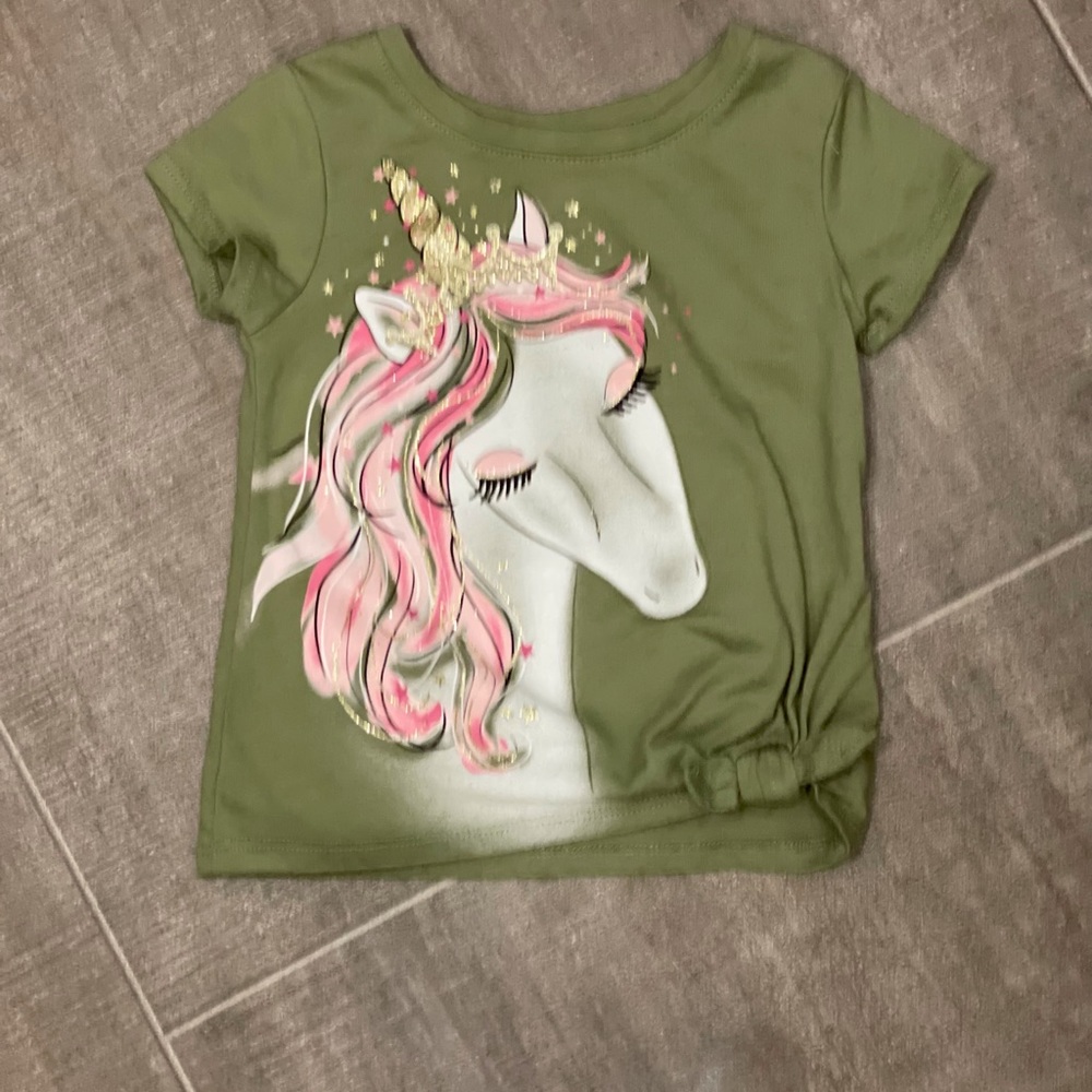 Short sleeve sparkly unicorn shirt.  NWOT